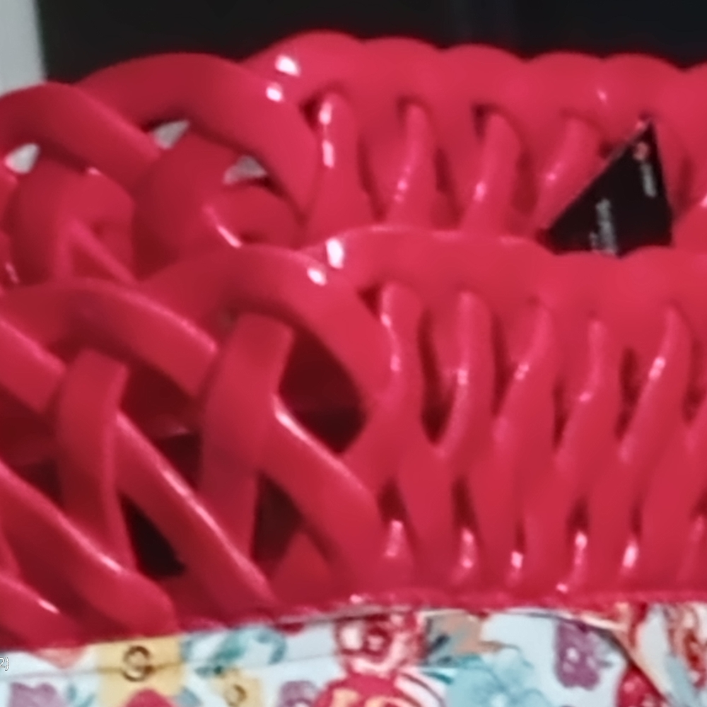 Vibrant Red Woven Basket